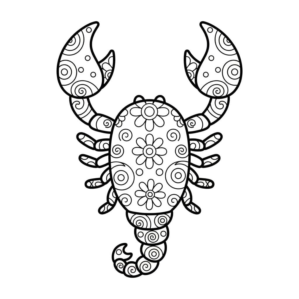 Coloriage Mandala: Mignon Scorpion Mandalas