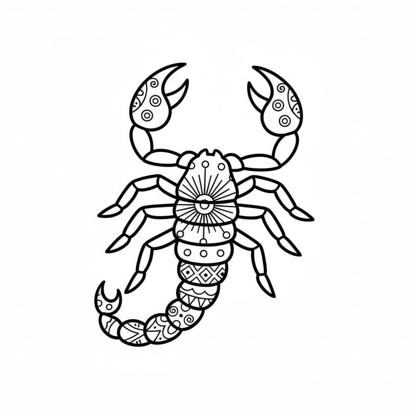 Coloriage Mandala: Scorpion gratuit Mandalas