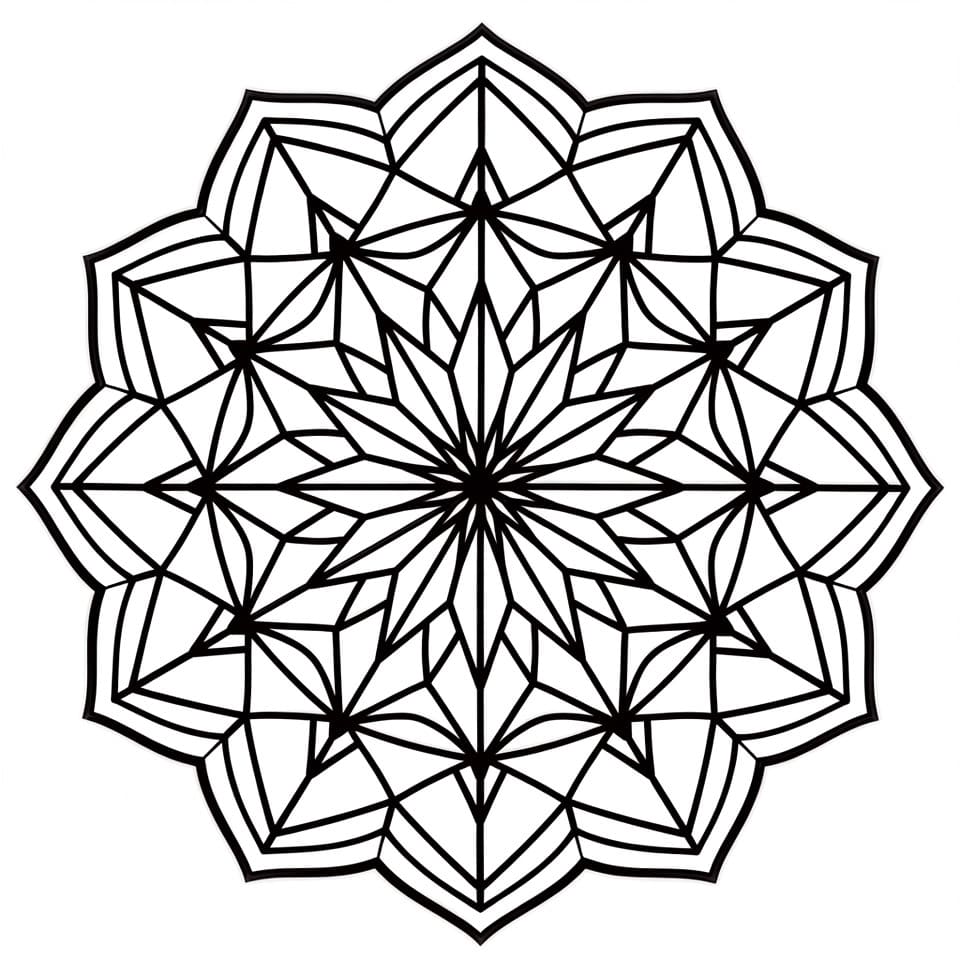 Coloriage Mandala: Cristal adorable Mandalas