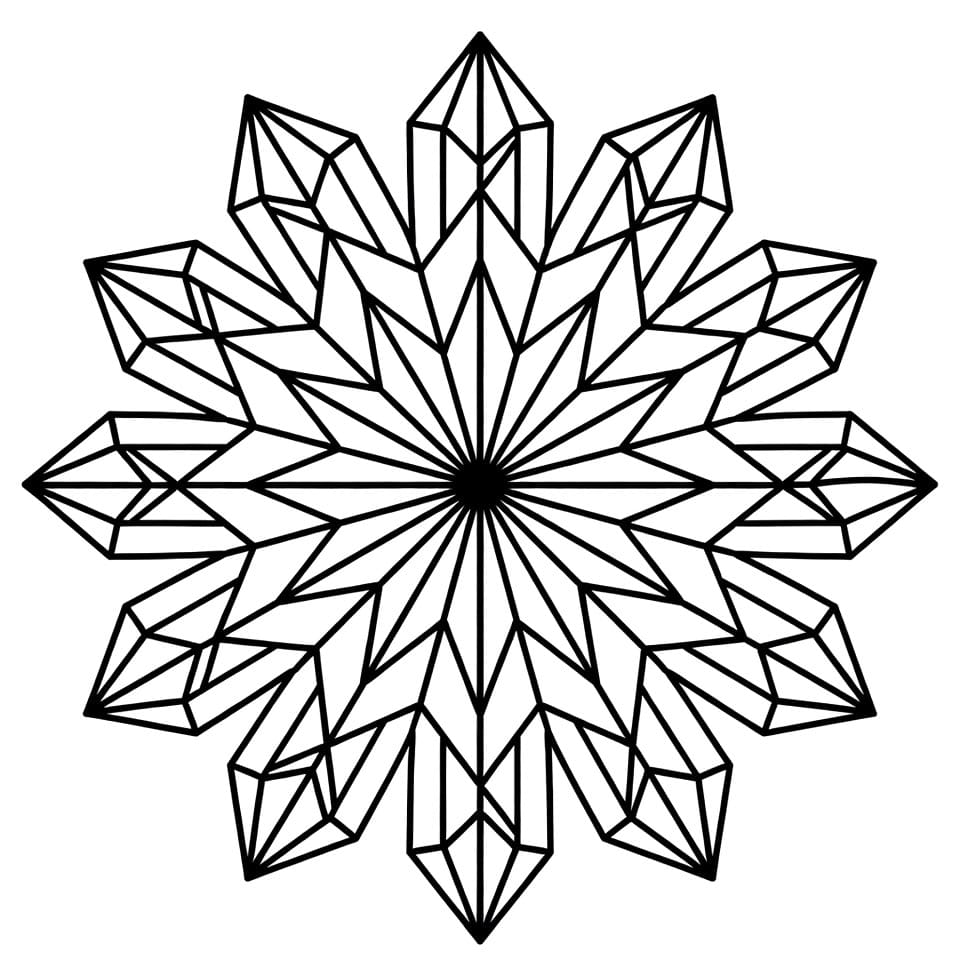 Coloriage Mandala: Cristal gratuit Mandalas