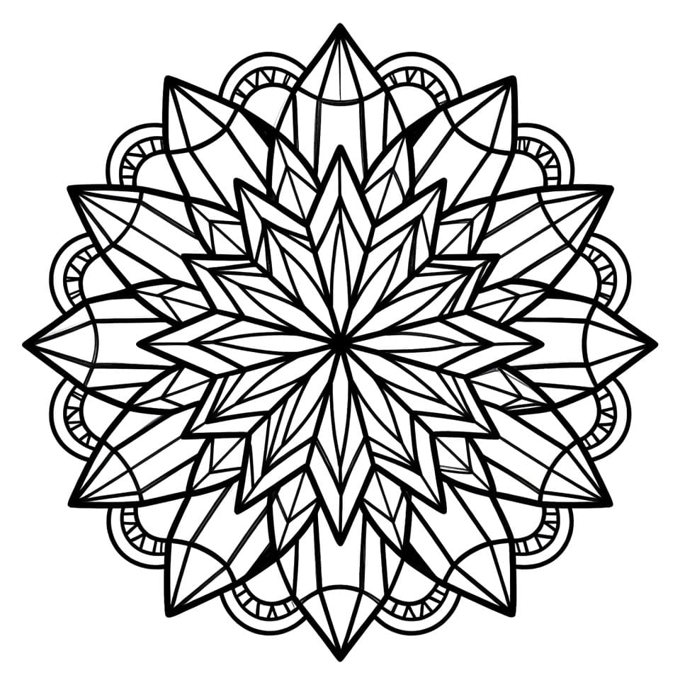 Coloriage Mandala: Cristal imprimable Mandalas