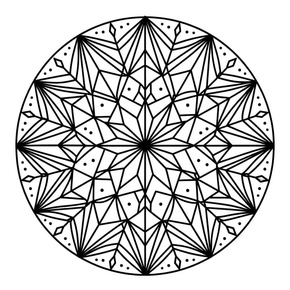 Coloriage Mandala: Cristal incroyable Mandalas