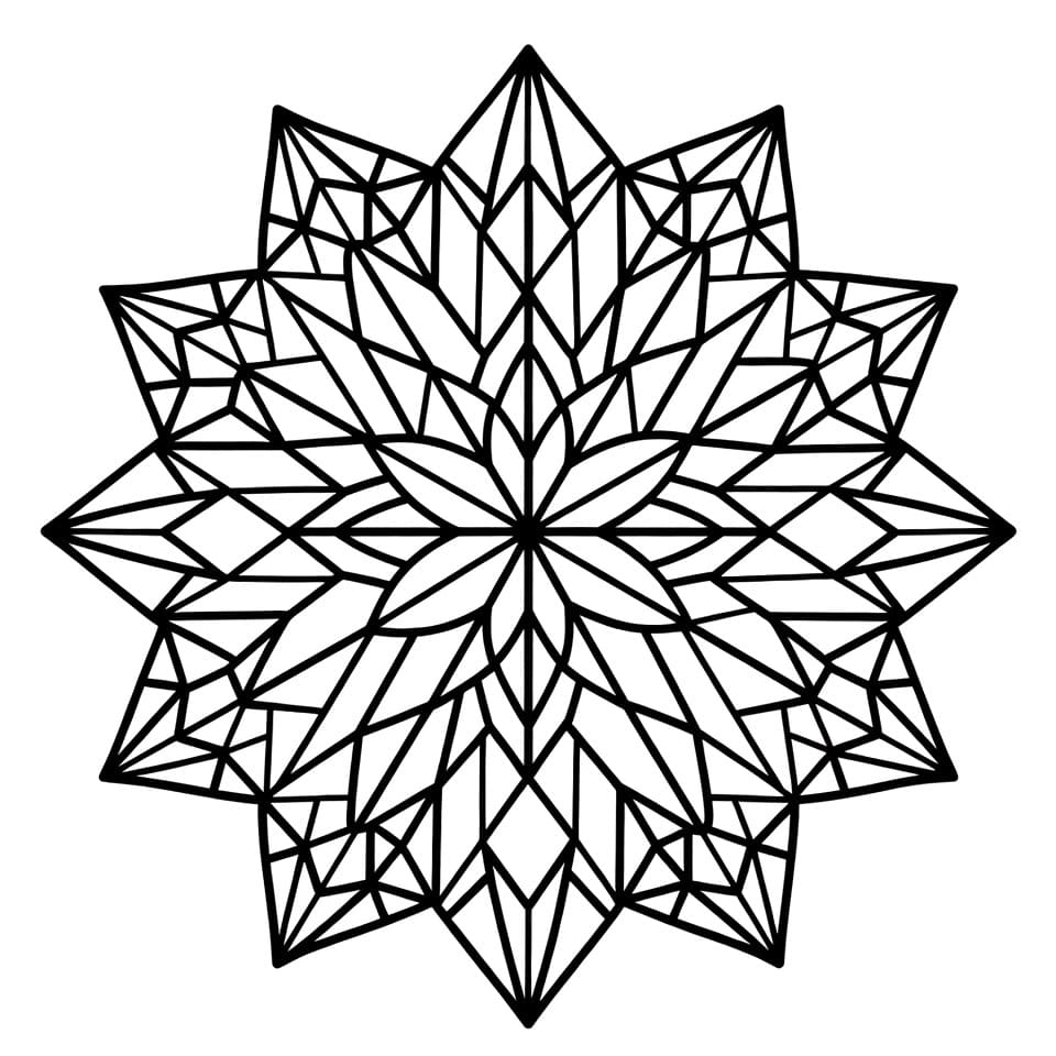 Coloriage Mandala: Cristal scintillant Mandalas