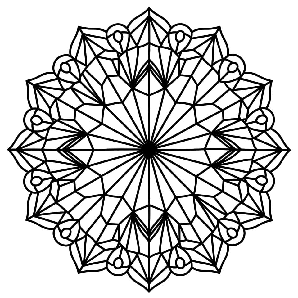 Coloriage Mandala: Joli cristal Mandalas