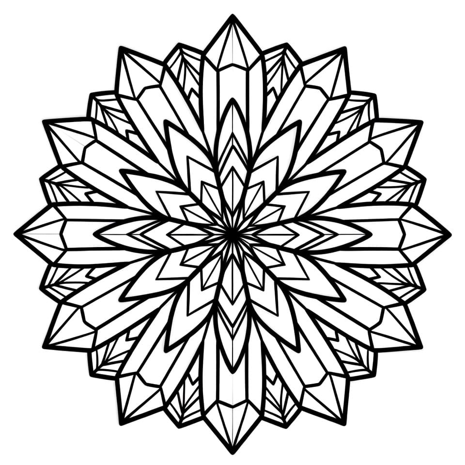Coloriage Mandala Cristal Mandalas