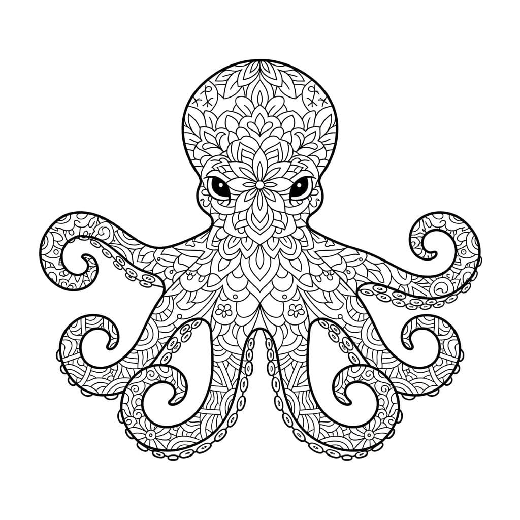 Coloriage Mandala Poulpes Mandalas
