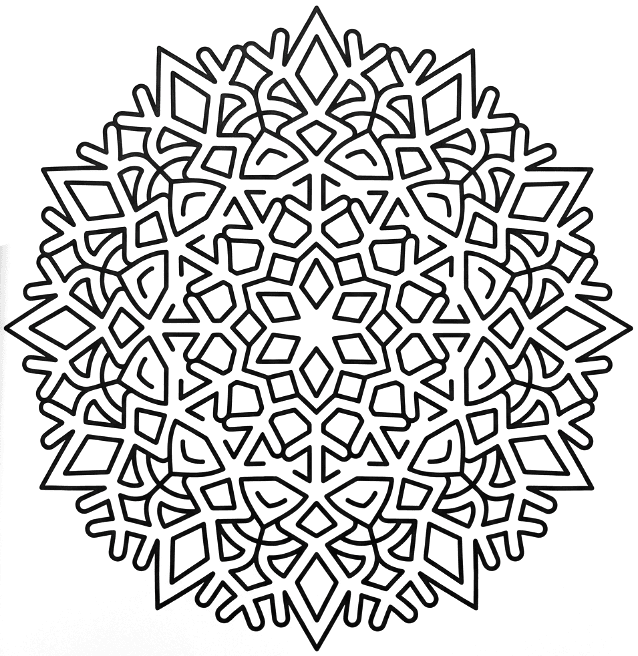 Coloriage Mandala: Glace à motifs géométriques Mandalas