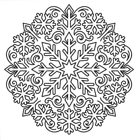 Coloriage Mandala: Glace et motifs glacés Mandalas