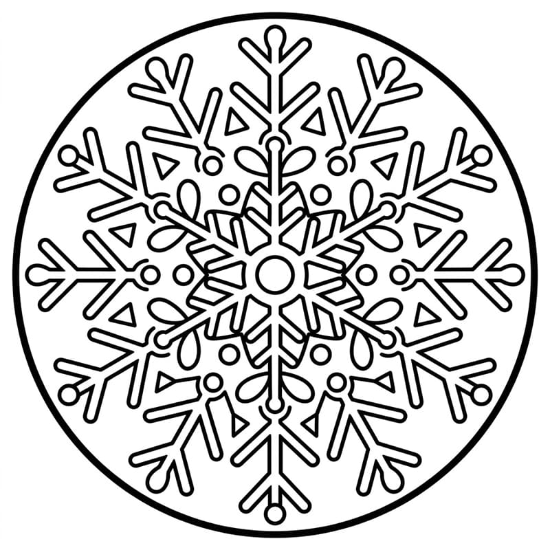 Coloriage Mandala: Glace facile Mandalas