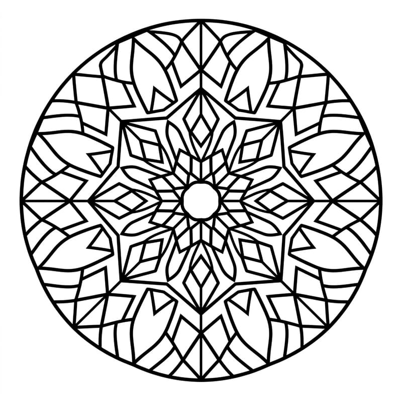 Coloriage Mandala: Holographique basique Mandalas