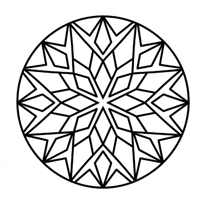 Coloriage Mandala: Holographique gratuit Mandalas