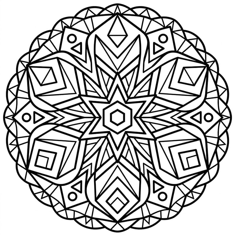 Coloriage Mandala Holographique Mandalas