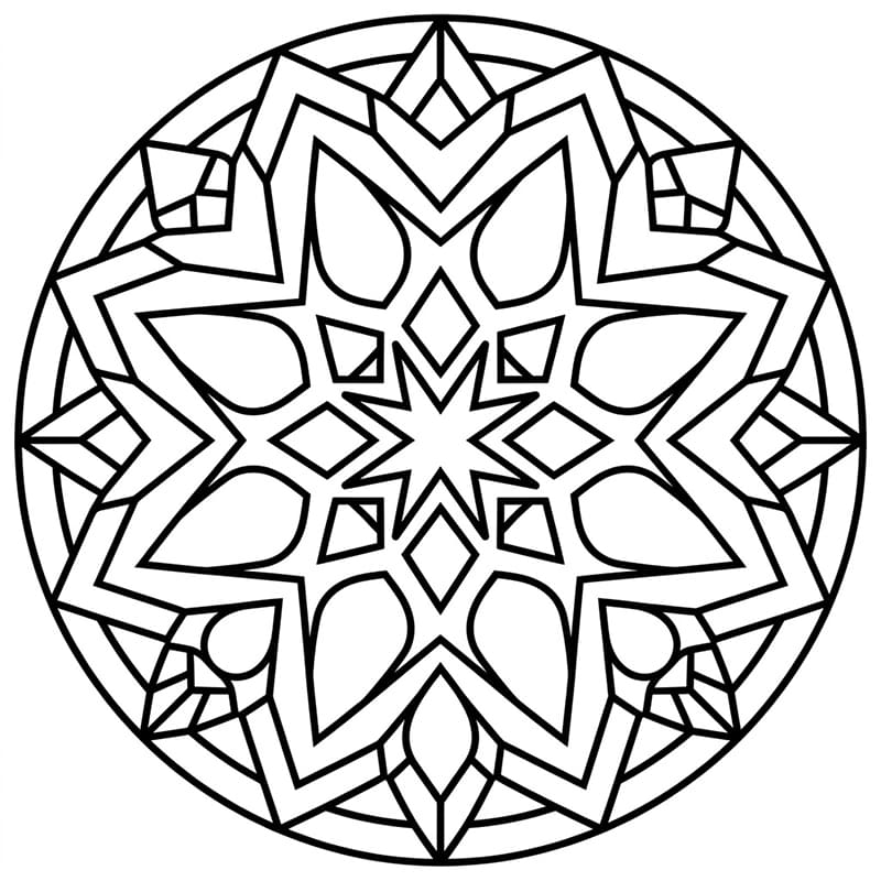 Coloriage Mandala: Holographique minimal Mandalas
