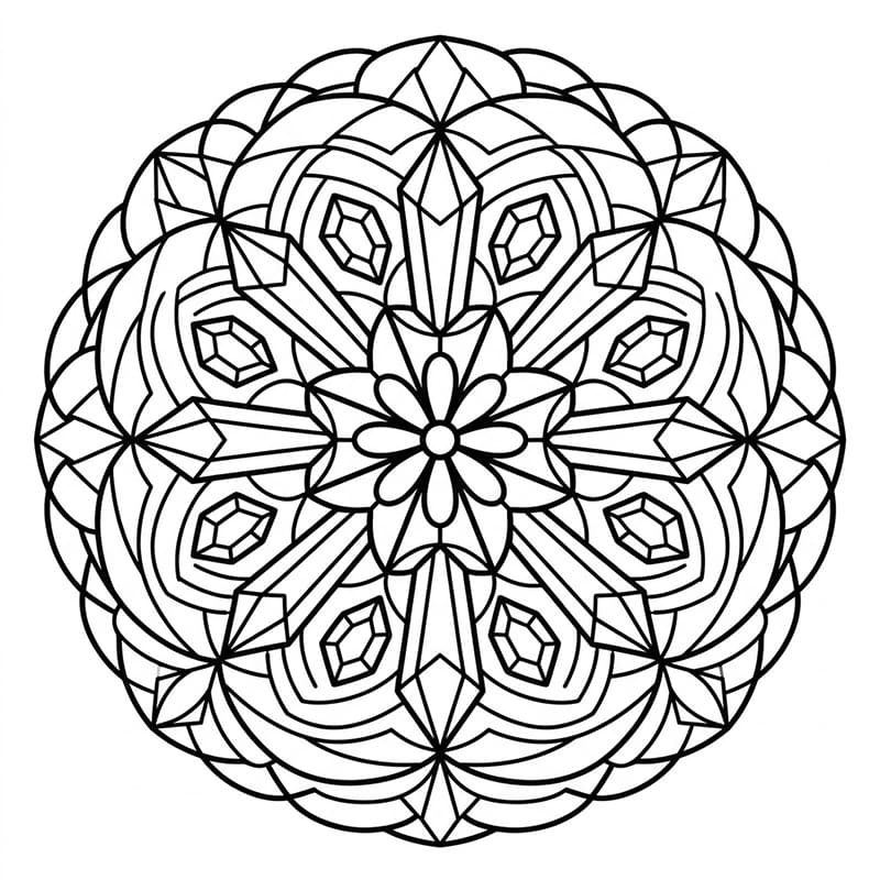 Coloriage Mandala: Magnifique holographique Mandalas