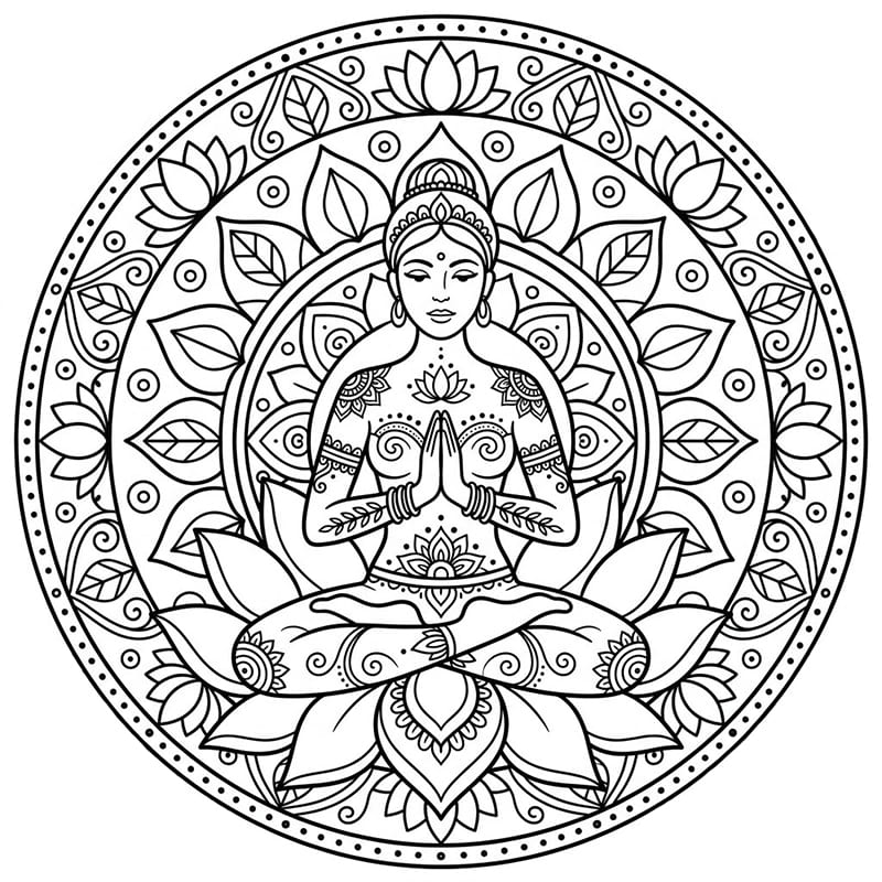 Coloriage Mandala Yoga Mandalas