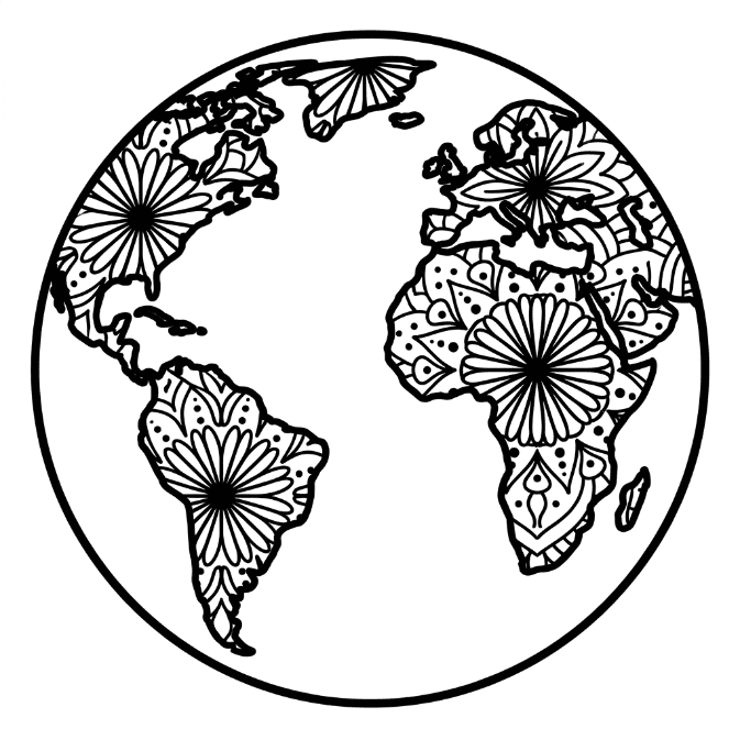 Coloriage Mandala: Terre basique Mandalas