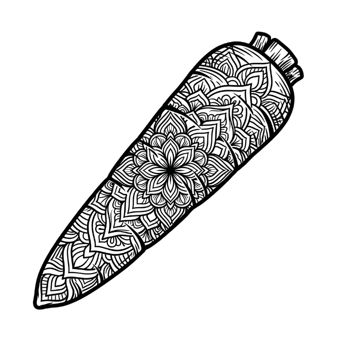 Coloriage Mandala: Carotte bio Mandalas
