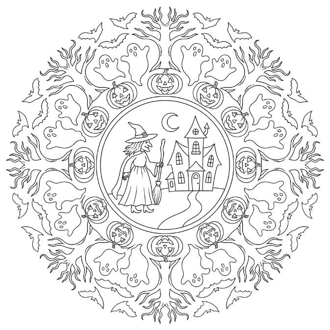Coloriage Mandala Sorcières Mandalas