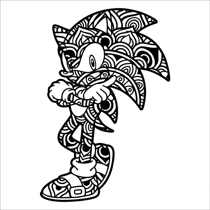 Coloriage Mandala: Beau Sonic Mandalas