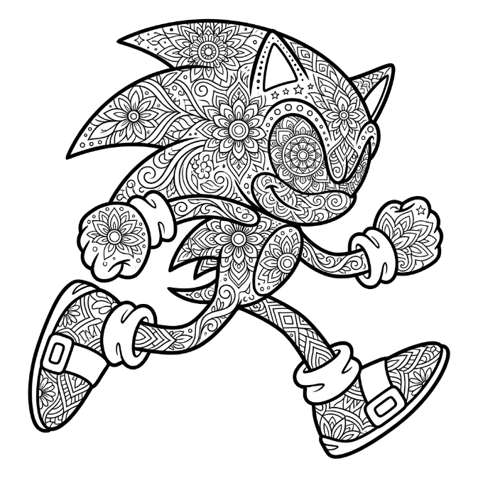 Coloriage Mandala: Complexe Sonic Mandalas