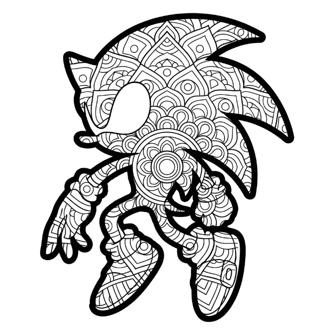 Coloriage Mandala Sonic Mandalas