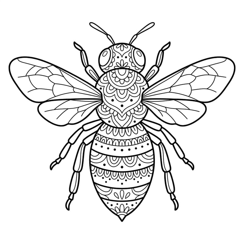 Coloriage Mandala: insecte coloré Mandalas
